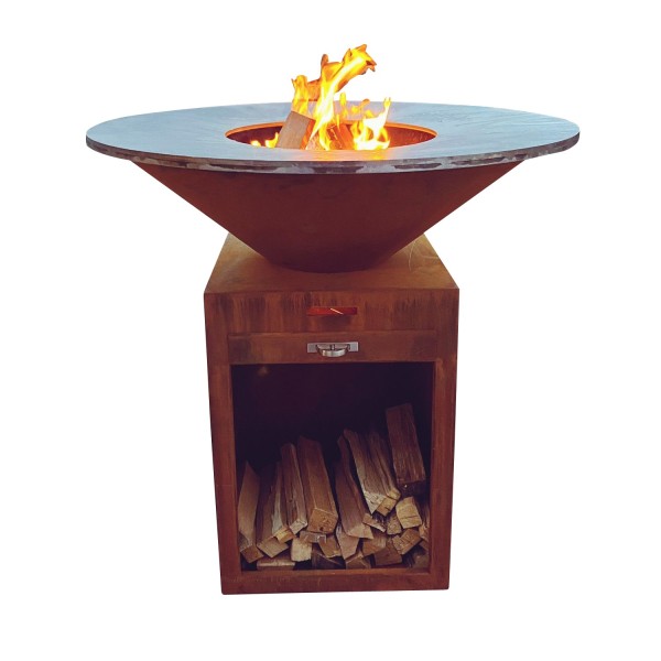 Feuerplattengrill mit Aschebox und Luftregulierung