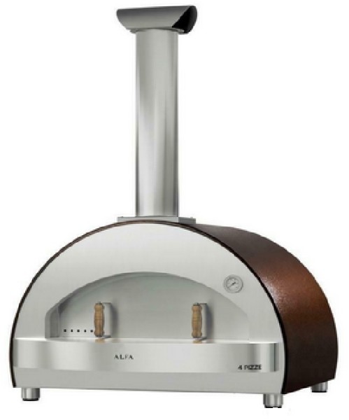 Alfa Pizza Holzofen 4 PIZZE Kupfer Top