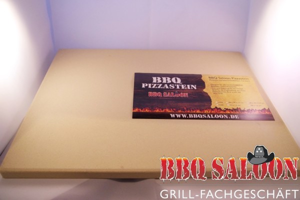 BBQ Saloon Pizzastein eckig 38x30x1,5 cm