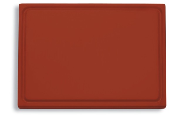 Schneidbrett mit Saftrille 530x325 rot