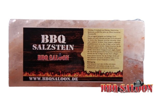 BBQ Saloon Salzstein ca.20x10x2,5 cm / 1,15kg