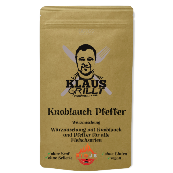 KLAUS GRILLT Knoblauchpfeffer 180g Beutel