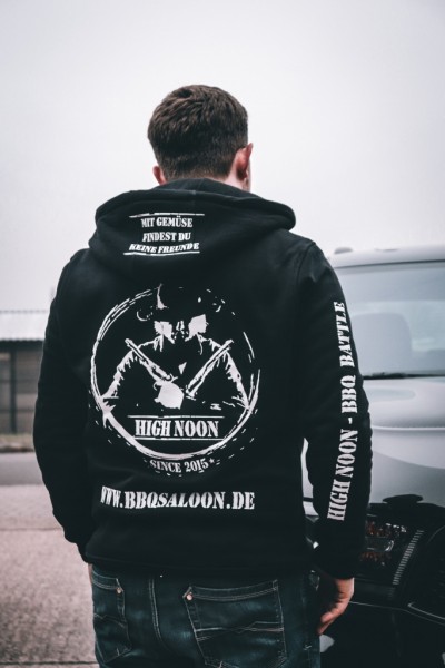 HIGH NOON ZIP Hoodie black hinten