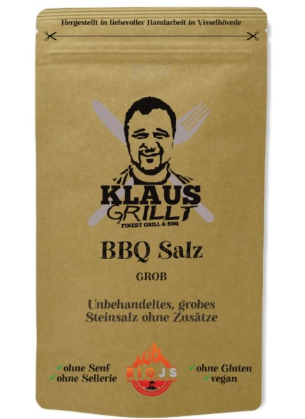 KLAUS GRILLT BBQ Salz grob 450 g Beutel