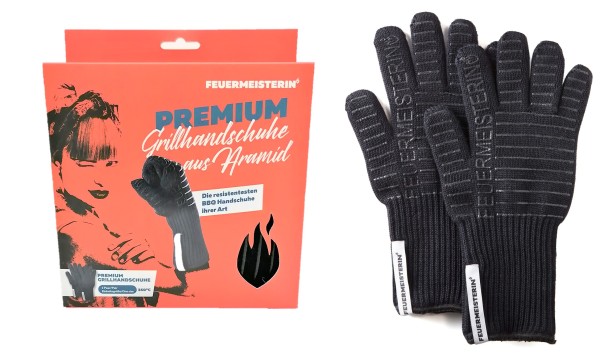 Grillhandschuhe Feuermeisterin® Aramid schwarz